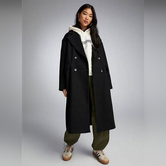 Maxx Meren women's vintage long black A line coat - Picture 10 of 11